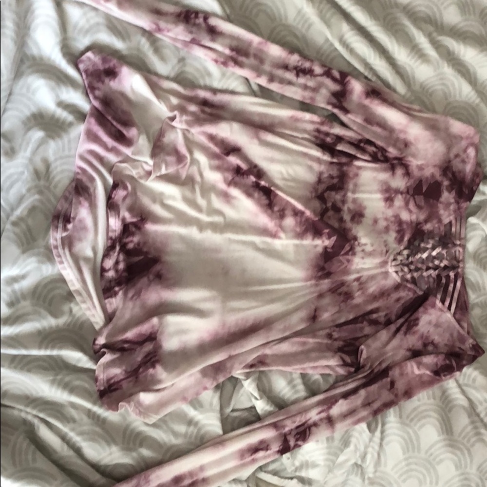 White and maroon soft and silky long sleeve